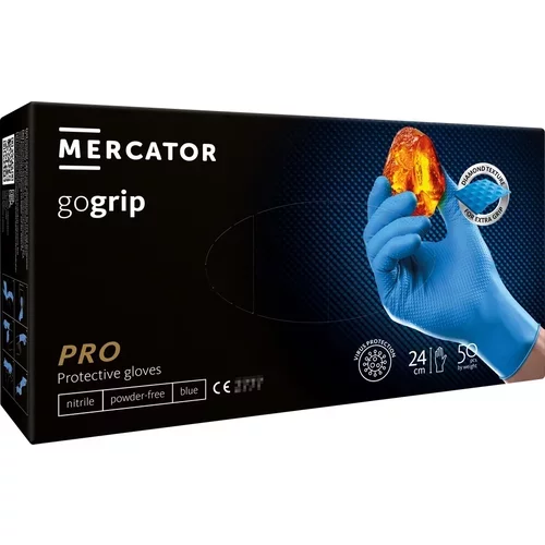 Nitrilové rukavice GoGrip modré veľkosť M, 50 ks /MIX/