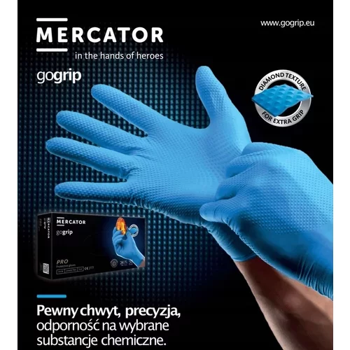 MERCATOR gogrip nitrilové rukavice čierné L – 50 ks - obr. 1