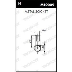 Plynová vzpera, kapota motora MONROE ML5608 - obr. 7