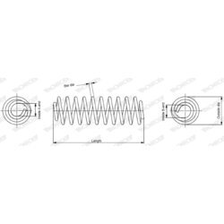 Pružina podvozku MONROE SP0180