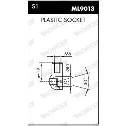 Plynová vzpera, kapota motora MONROE ML5688 - obr. 8