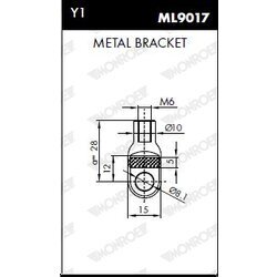Plynová vzpera, kapota motora MONROE ML5633 - obr. 4