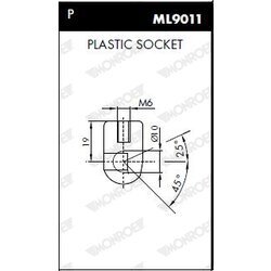 Plynová vzpera, kapota motora MONROE ML6294 - obr. 2
