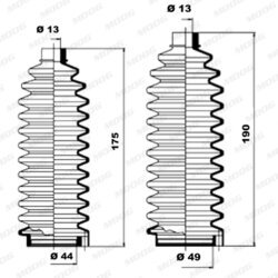 Manžeta riadenia - opravná sada MOOG K150038