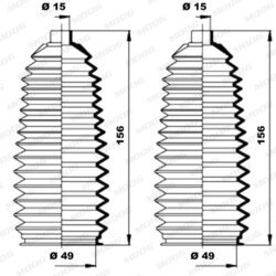 Manžeta riadenia - opravná sada MOOG K150197 - obr. 1