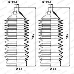 Manžeta riadenia - opravná sada MOOG K150227 - obr. 1