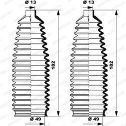 Manžeta riadenia - opravná sada MOOG K150236 - obr. 1