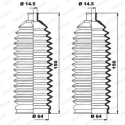 Manžeta riadenia - opravná sada MOOG K150230