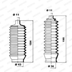 Manžeta riadenia - opravná sada MOOG K150056