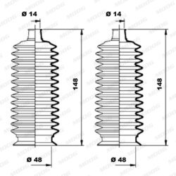 Manžeta riadenia - opravná sada MOOG K150170