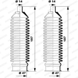 Manžeta riadenia - opravná sada MOOG K150264 - obr. 1