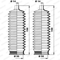 Manžeta riadenia - opravná sada MOOG K150186 - obr. 1