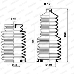 Manžeta riadenia - opravná sada MOOG K150136 - obr. 1