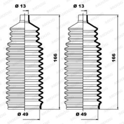 Manžeta riadenia - opravná sada MOOG K150171 - obr. 1