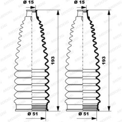 Manžeta riadenia - opravná sada MOOG K150238