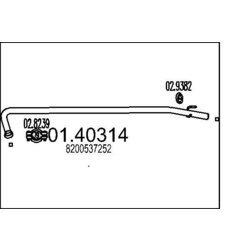 Výfukové potrubie MTS 01.40314