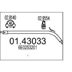Výfukové potrubie MTS 01.43033