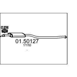 Stredný tlmič výfuku MTS 01.50127