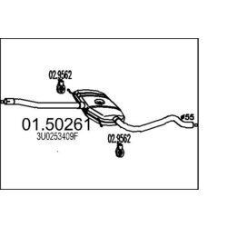 Stredný tlmič výfuku MTS 01.50261