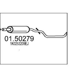Stredný tlmič výfuku MTS 01.50279