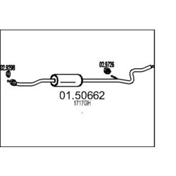 Stredný tlmič výfuku MTS 01.50662