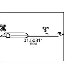 Stredný tlmič výfuku MTS 01.50811