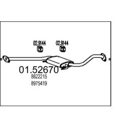 Stredný tlmič výfuku MTS 01.52670