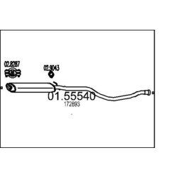 Stredný tlmič výfuku MTS 01.55540