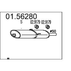 Stredný tlmič výfuku MTS 01.56280