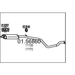 Stredný tlmič výfuku MTS 01.56860