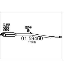 Stredný tlmič výfuku MTS 01.59460