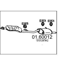 Koncový tlmič výfuku MTS 01.60012