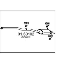 Koncový tlmič výfuku MTS 01.60102