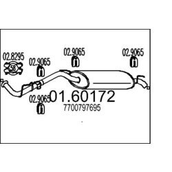 Koncový tlmič výfuku MTS 01.60172