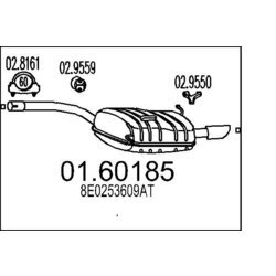 Koncový tlmič výfuku MTS 01.60185