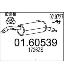 Koncový tlmič výfuku MTS 01.60539