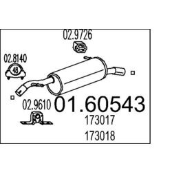 Koncový tlmič výfuku MTS 01.60543