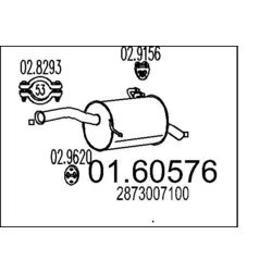 Koncový tlmič výfuku MTS 01.60576