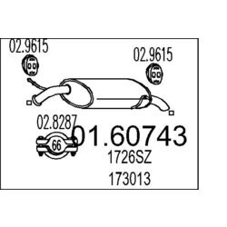 Koncový tlmič výfuku MTS 01.60743