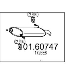 Koncový tlmič výfuku MTS 01.60747