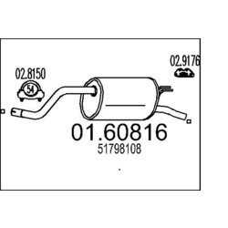 Koncový tlmič výfuku MTS 01.60816