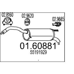 Koncový tlmič výfuku MTS 01.60881