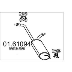 Koncový tlmič výfuku MTS 01.61094
