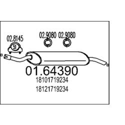 Koncový tlmič výfuku MTS 01.64390