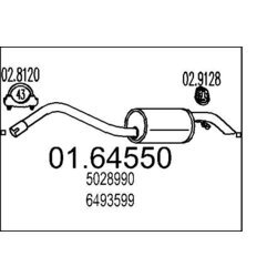 Koncový tlmič výfuku MTS 01.64550