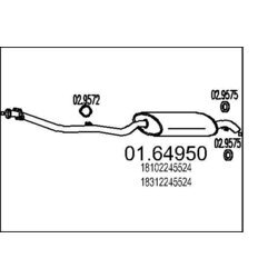 Koncový tlmič výfuku MTS 01.64950