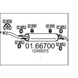 Koncový tlmič výfuku MTS 01.66700