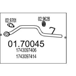 Výfukové potrubie MTS 01.70045