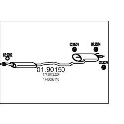 Koncový tlmič výfuku MTS 01.90150