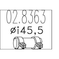 Spojka trubiek výfukového systému MTS 02.8363